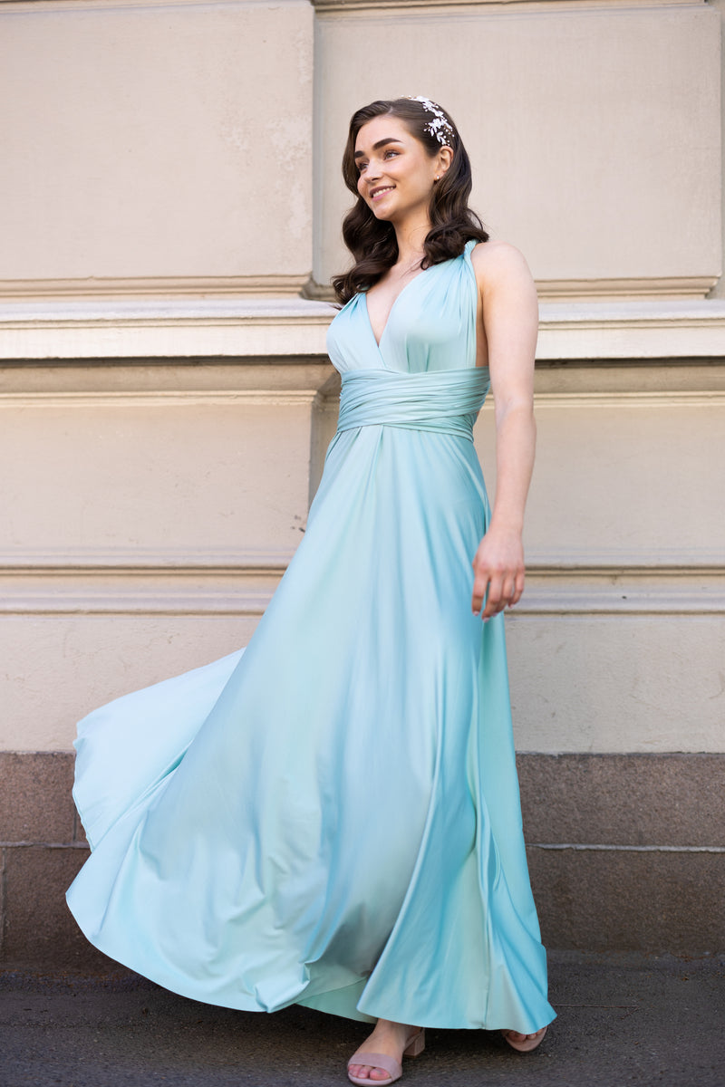 slinky bridesmaid dress Champagne Multiway Bridesmaid Dress