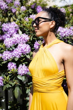 Multiway dress MUSTARD closeup