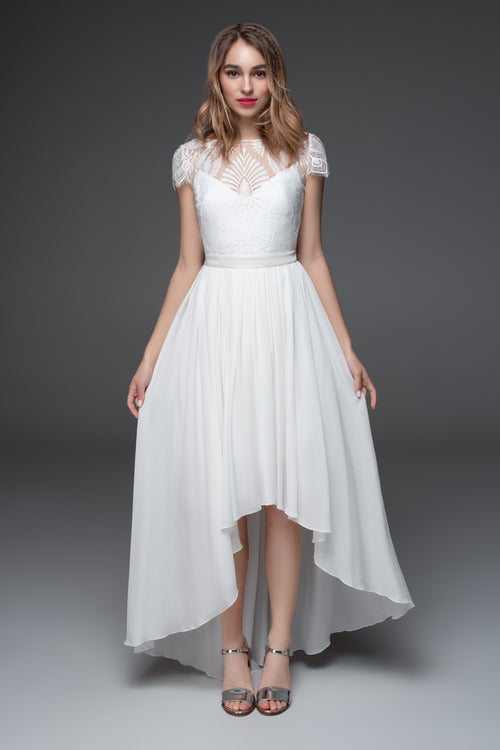 Minimalist Simple Wedding Dress | Custom Bridal SADONI