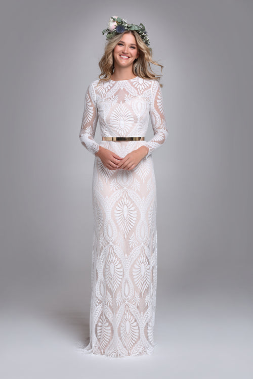Chic Bohemian Wedding Dresses with Sleeves - SADONI