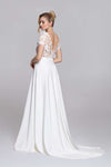 Heavy satin bridal or evening skirt. Half circle volume.