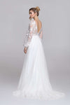 FROST wedding dress | V neckline and lace sleeves 