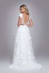 IMAN floral bridal skirt with 3d flowers and full circle volume.