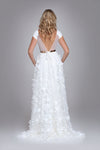 IMAN floral bridal skirt with 3d flowers and full circle volume.