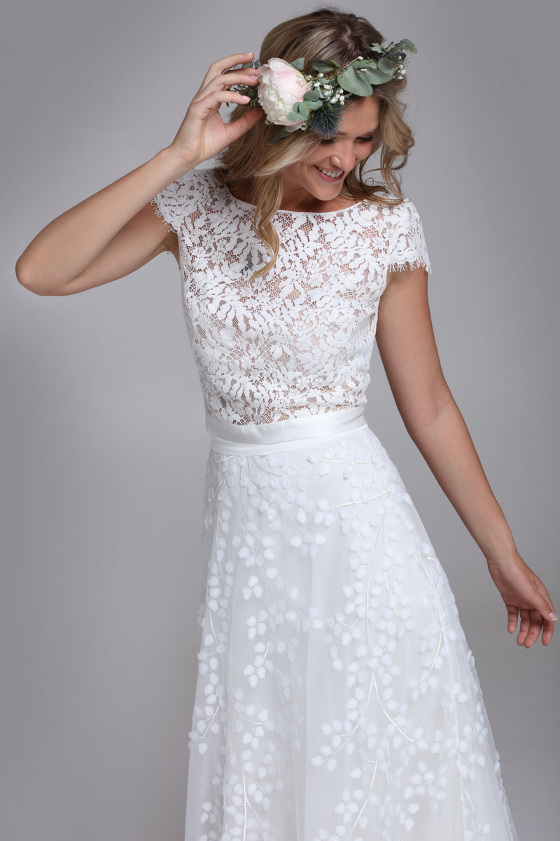 INES lace top | cap sleeves