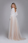 INES lace bridal top with long sleeves 