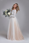 INES lace bridal top with long sleeves 
