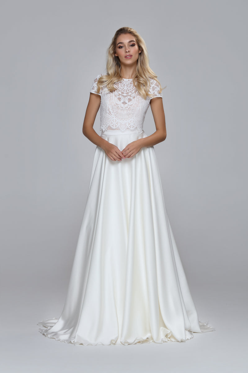 Bridal lace top. Wedding separates, mix&match.