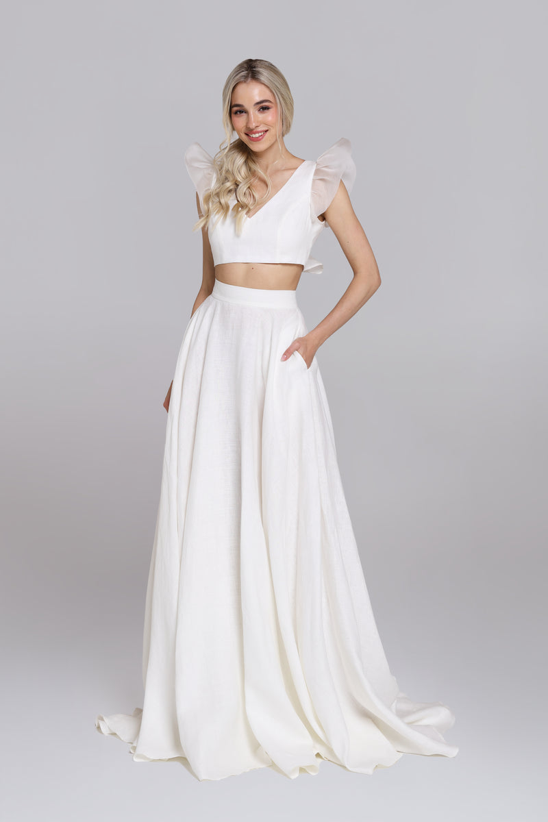 REEM linen | bridal skirt