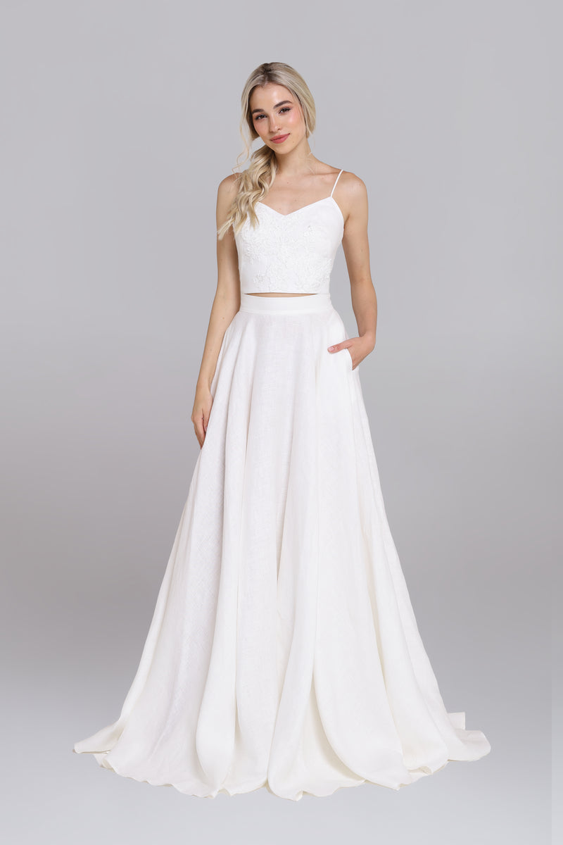 REEM linen | bridal skirt