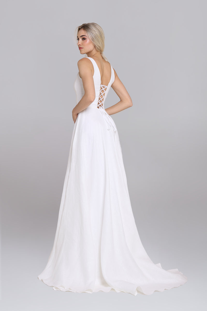 RIVER linen | sustainable wedding dress SADONI BRIDAL SHOP | WEDDING DRESSES OSLO RIVER linen | sustainable wedding dress SADONI BRIDAL SHOP | WEDDING DRESSES OSLO
