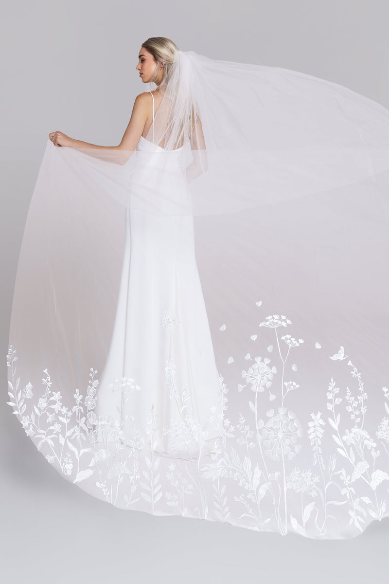 FENNEL veil | flower embroideries