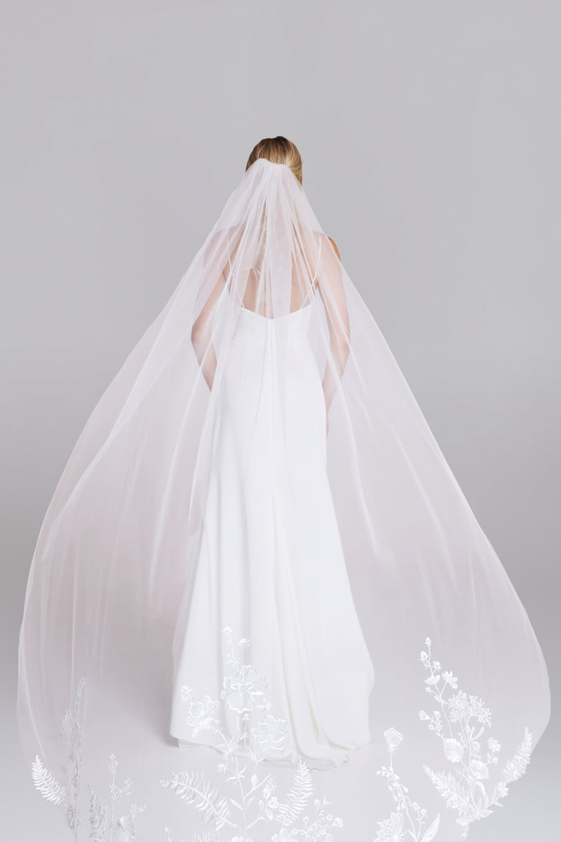 FIELD veil | light flower embroidery