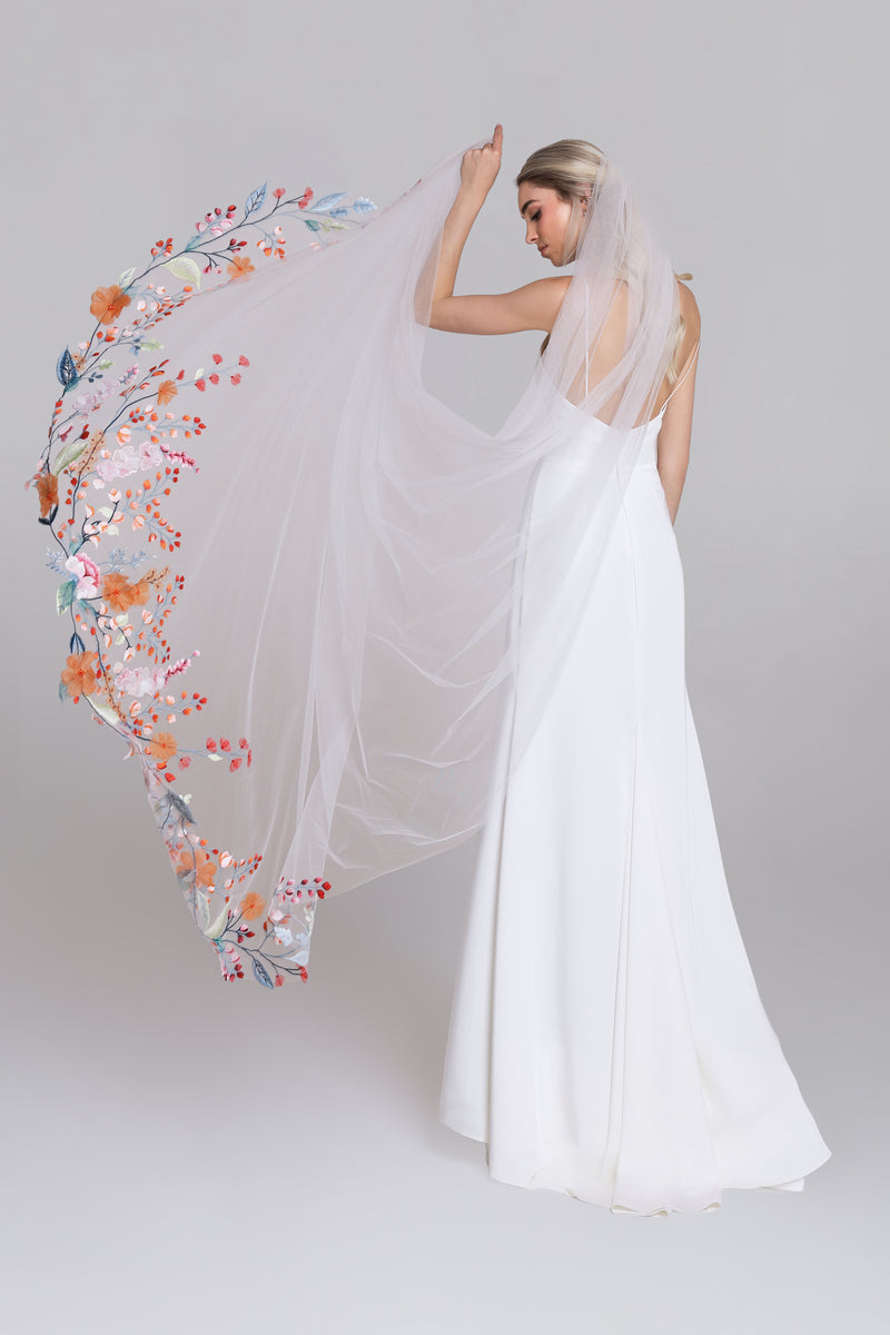 FOXTAIL veil | colourful embroideries