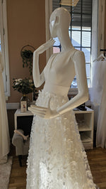 FLORAL wedding dress | V neckline