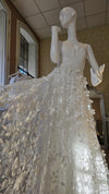 FLORAL wedding dress | V neckline