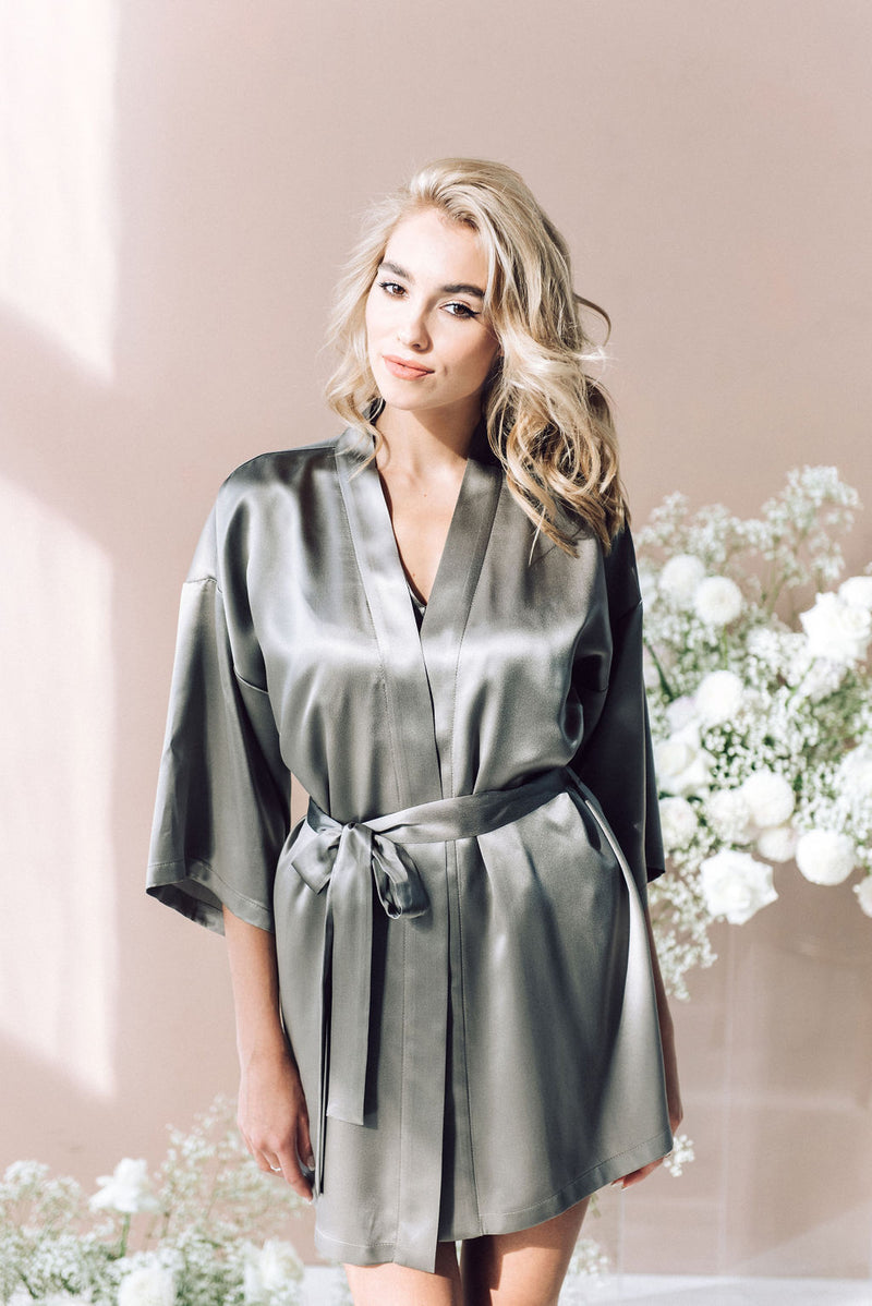 ZARA silk robe SADONI BRIDAL SHOP WEDDING DRESSES OSLO